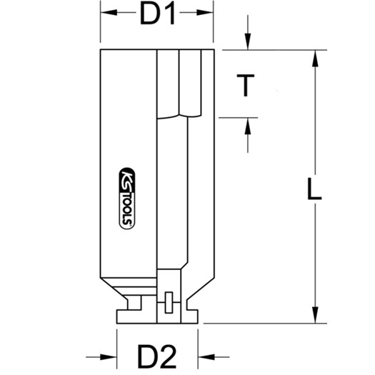 1.1/2" Sechskant-Kraft-Stecknuss | 115 mm | kurz