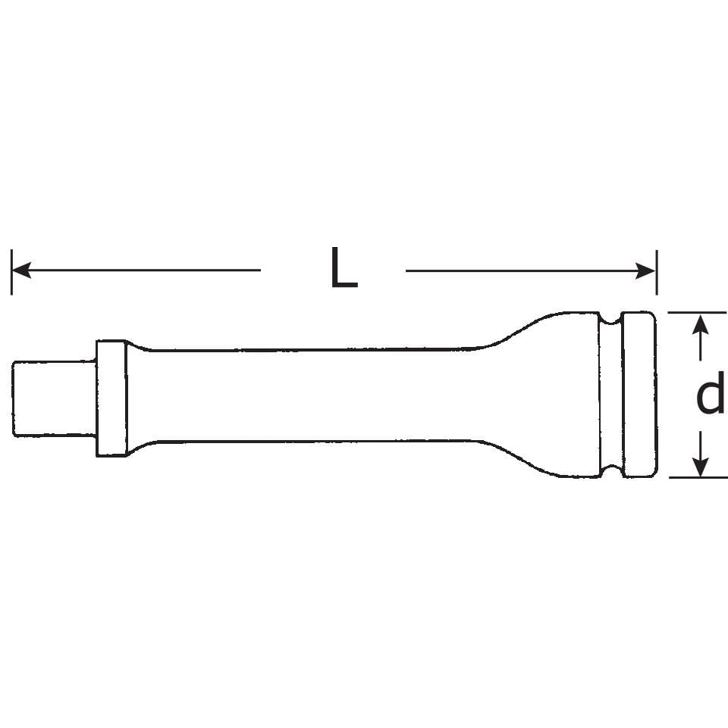 20 mm (3/4 Zoll) Verlängerung Gr.13 L.330 mm